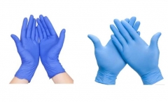 Disposable nitrile gloves for medical use