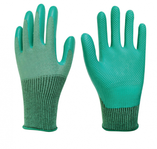 13G POLYERTER AND SPANDEX SHELL ECO-LATEX PALM COATED WORK GLOVES