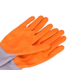 HPPE Cut Resistant Orange Nitrile Foam Coated Hand Gloves