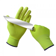 Cut Resistant PU Gloves13G HPPE Level 5 PU Gloves Garden Safety Work Gloves