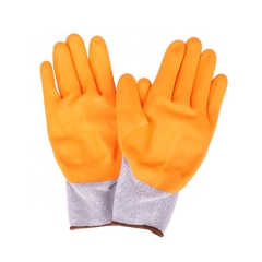 HPPE Cut Resistant Orange Nitrile Foam Coated Hand Gloves