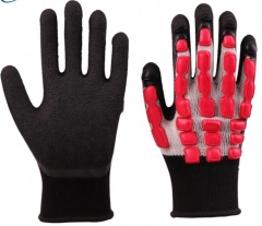 Cotton Latex Coated With Back Anti-Impact Dots Work Safety Gloves