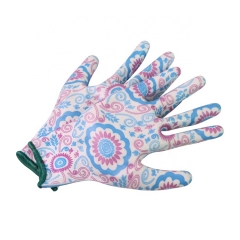 Garden Glove Polyester Shell Nitrile Coated Glove