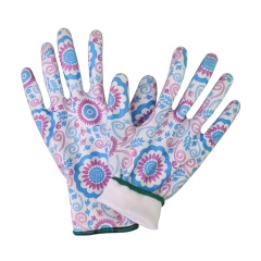 Garden Glove Polyester Shell Nitrile Coated Glove