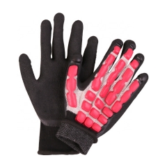 Cotton Latex Coated With Back Anti-Impact Dots Work Safety Gloves