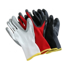 Chemical Glove Polyester Shell Nitrile Coated Safety Work Gloves