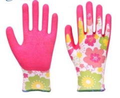 13G Polyester Latex Coated Garden Gloves