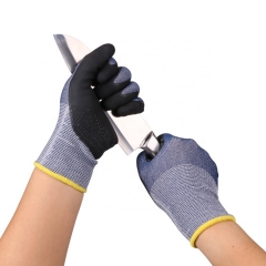 Safety Gloves HPPE Nitrile Construction Safety Glove