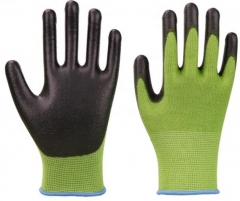 Pu gloves 13 needle bamboo fiber safety gloves