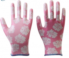 13G  Pink PU Children Garden Glove