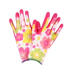 13G Polyester Latex Coated Garden Gloves